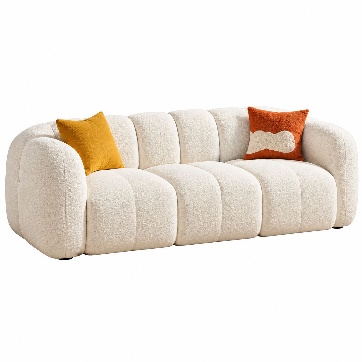 SOLFEK Ivory Cloud Curved Sofa — view 5