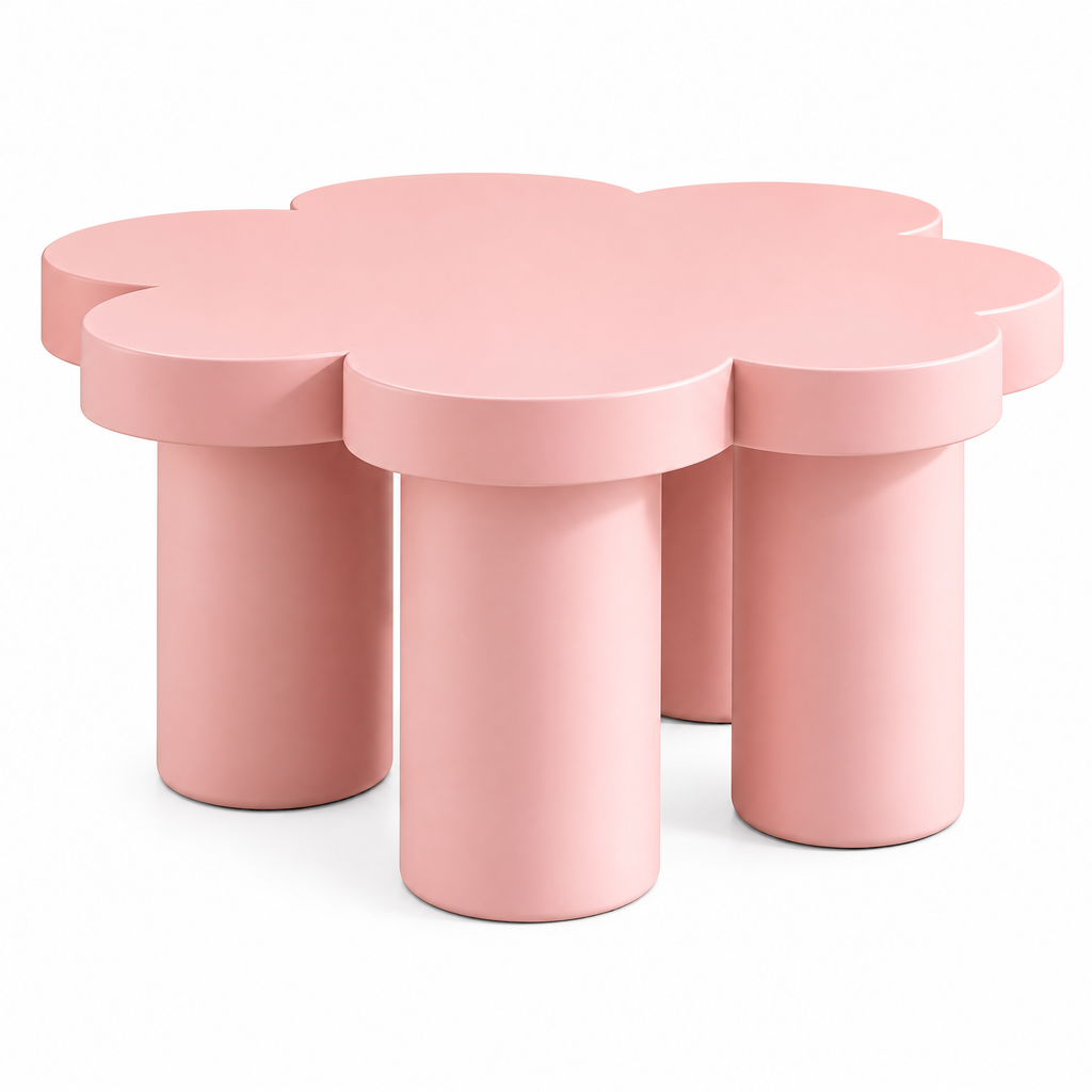 SOLFEK Blush Pink Flower Coffee Table — view 5