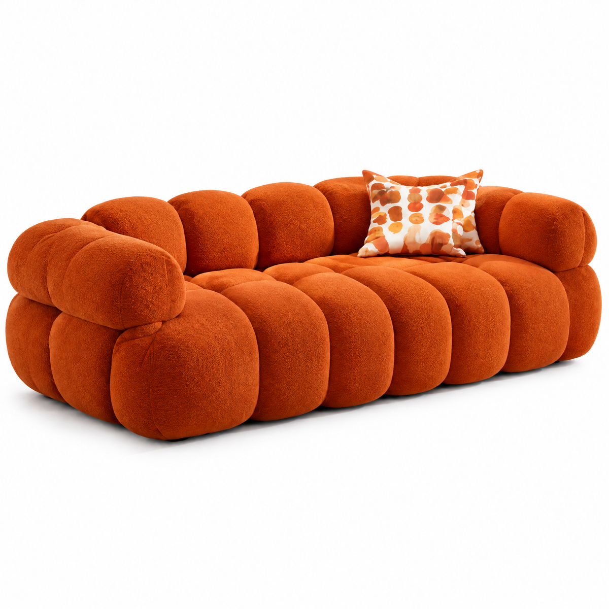 SOLFEK Burnt Orange Bubble Sofa — view 5