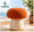 SOLFEK Orange Mushroom Accent Stool — view 1