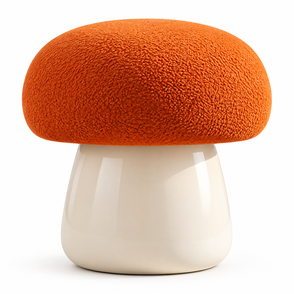 SOLFEK Orange Mushroom Accent Stool — view 5