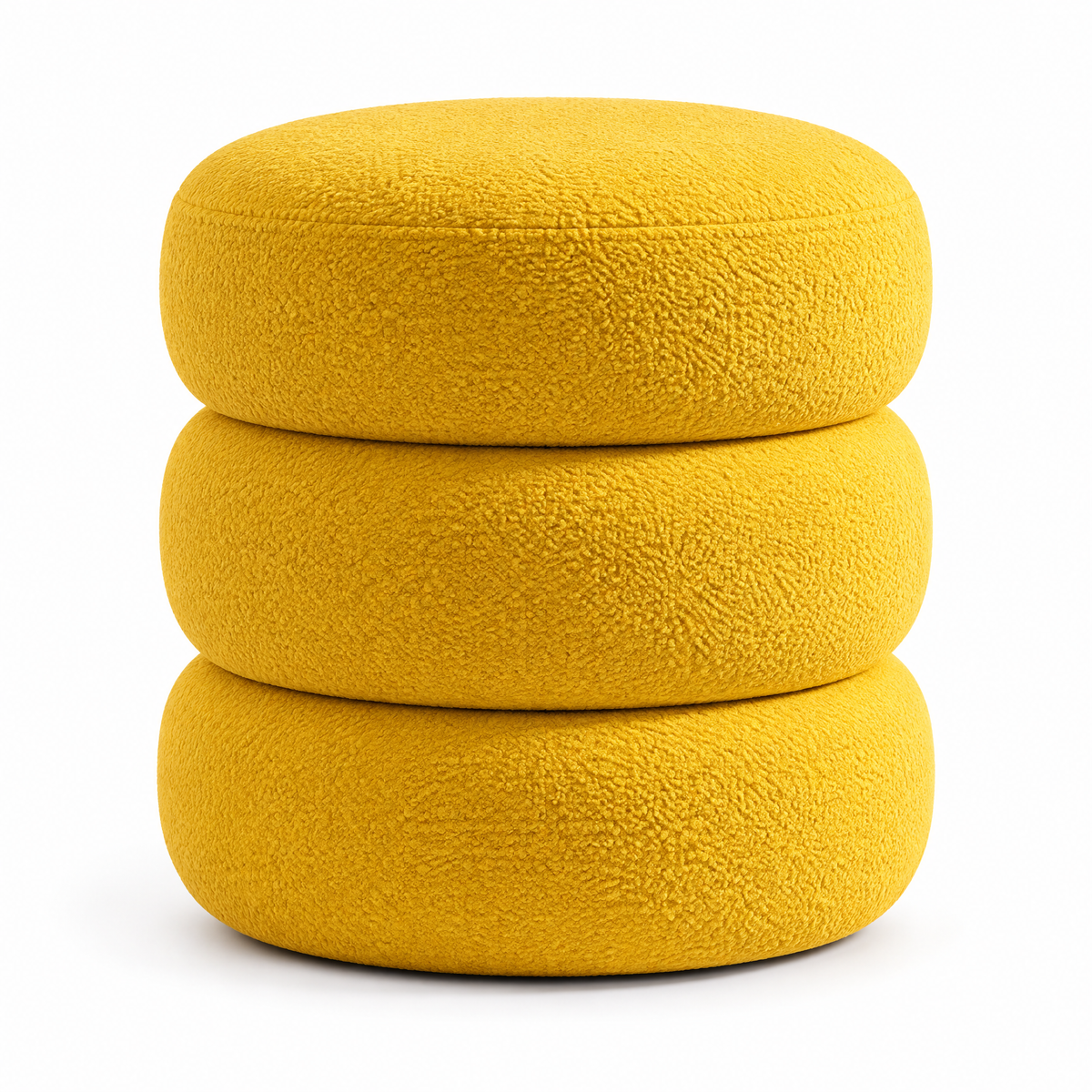 SOLFEK Mustard Stack Pouf — view 5